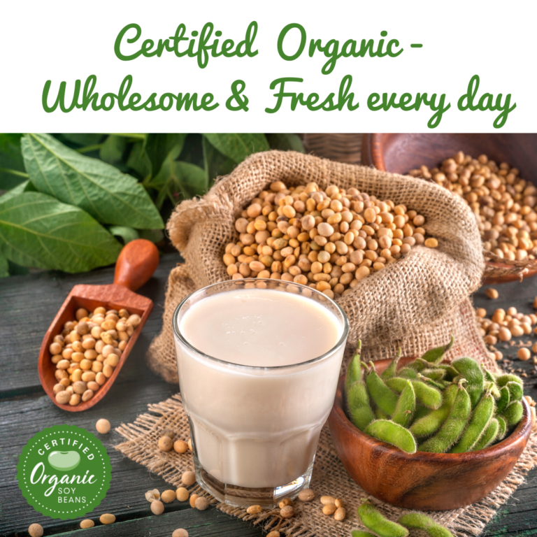 The pride in our homemade, organic soy milk